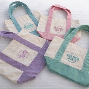 ALL FOUR Mini Trader Joe's Canvas Tote Bag Collection!